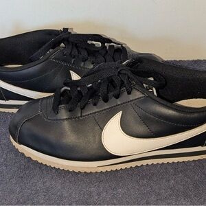 Nike Black and White Cortez Sneakers